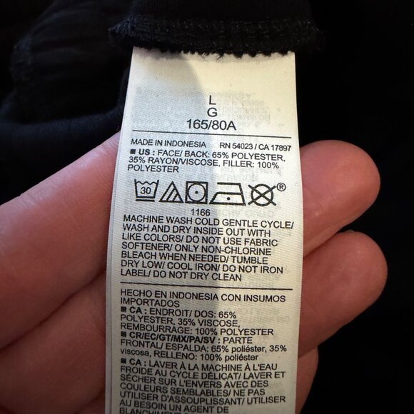 OLD NAVY ACTIVE BOUNCE FLEECE BLACK WIDE LEG PANTS NEW LARGE HIGH RISE SOFT - Picture 9 of 10